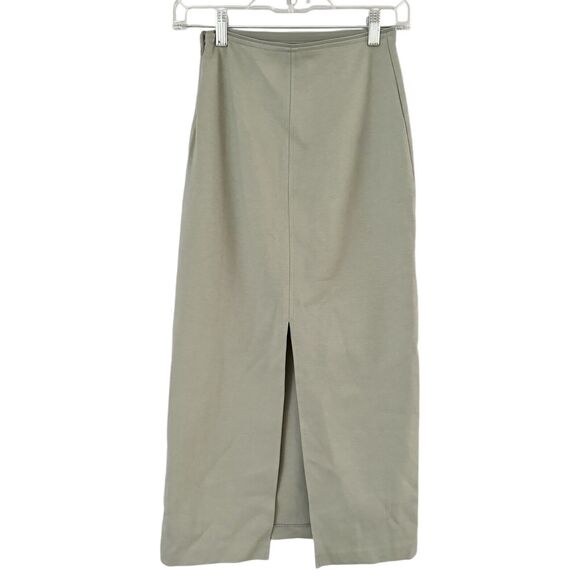 NWOT Everlane The Dream Maxi Skirt Sage Green Stretchy High Waisted Size XXS - Picture 5 of 10